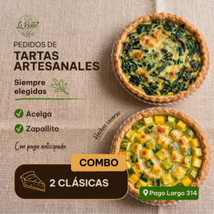 Combo 2 tartas clásicas artesanales
