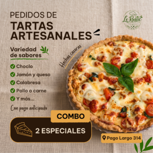 Combo de 2 Tartas especiales artesanales