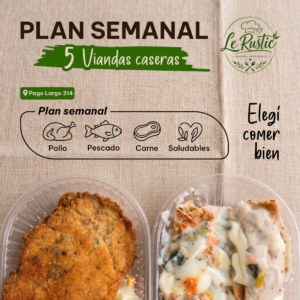 Plan semanal de 5 viandas caseras
