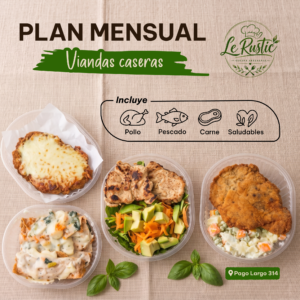 Plan mensual de viandas caseras