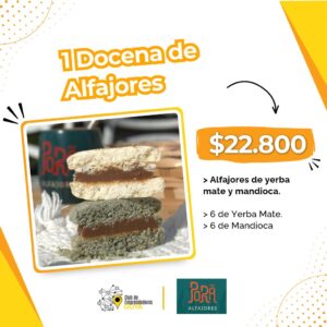 Alfajores de mandioca y de yerba mate